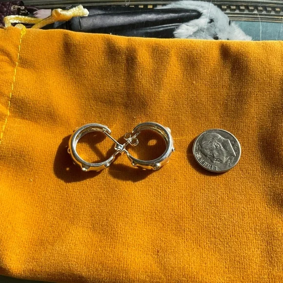 Sterling Silver Hoop Earrings - Picture 2 of 8